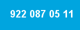 922 087 05 11 922 087 05 11